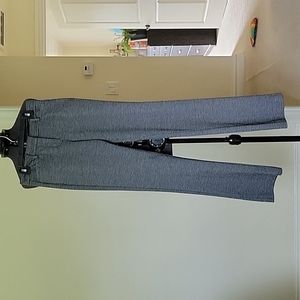 Gray and black long pant.